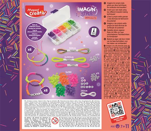 Karkötő készítő készlet, MAPED CREATIV, "Imagin` Style", neon